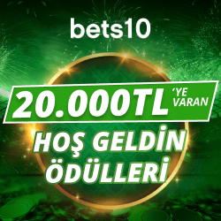 Bets10 hoş geldin ödülleri 20.000 TL'ye varan